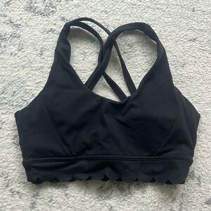 Buff bunny, black scalp, sports bra size small